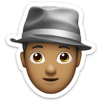 hiu dengan topi sticker