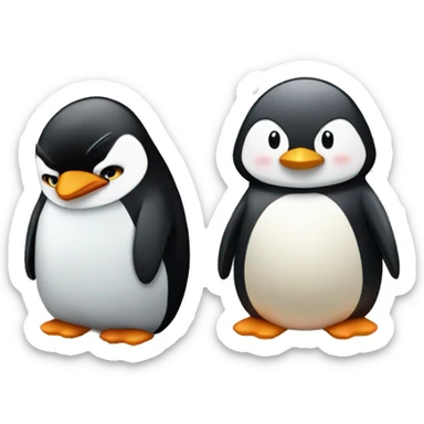 penguin and penguin sticker