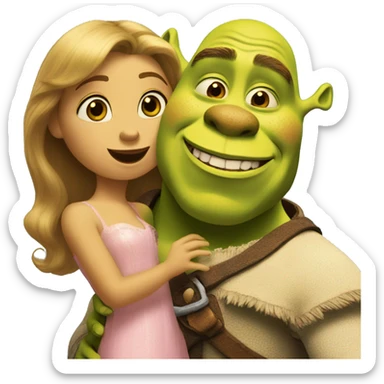 Shrek qui envoie un bisou  sticker