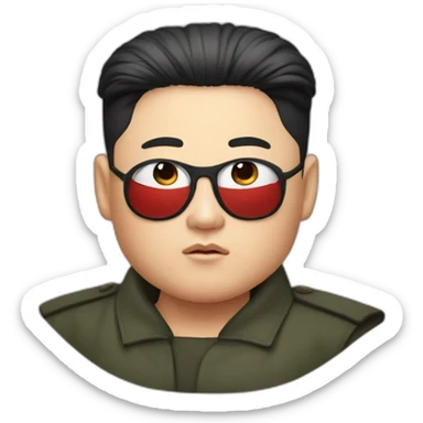 Kim Jong un super hero sticker