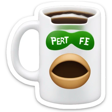 mug with Central Perk sign sticker