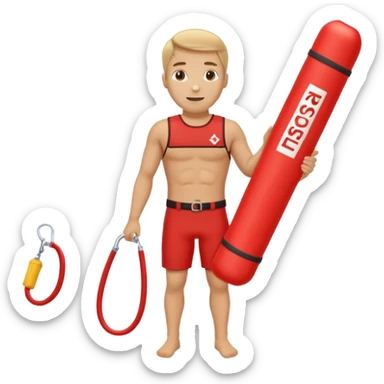 Lifeguard Holding Rescue circle Tube sticker