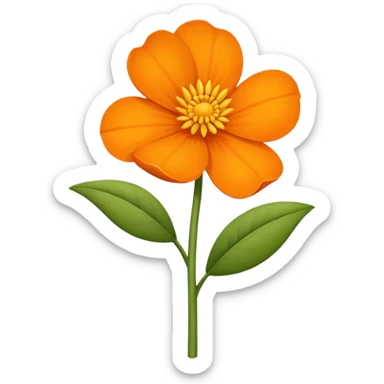 Flor de cempasúchil con tallo sticker