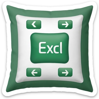pillow with excel spreadsheet sticker