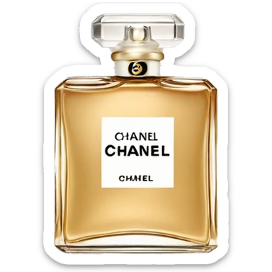 beige Chanel perfume sticker