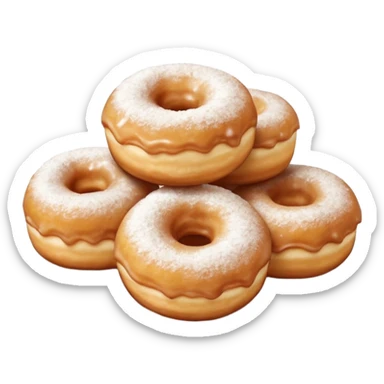 Mini sugar covered donut holes  sticker