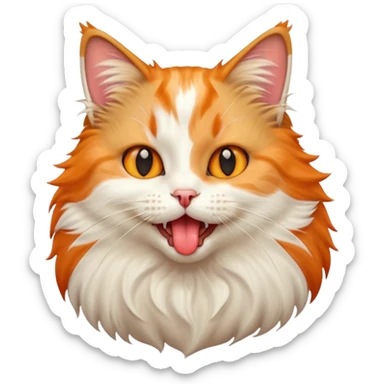 Cat with tongue out sticker