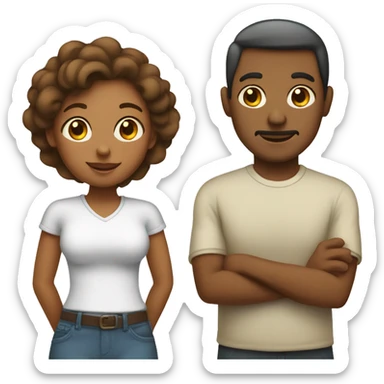 family mom dad girl sticker