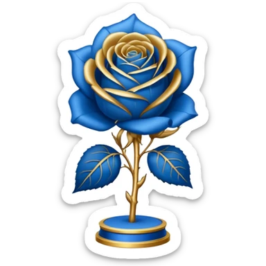 Blue rose award sticker