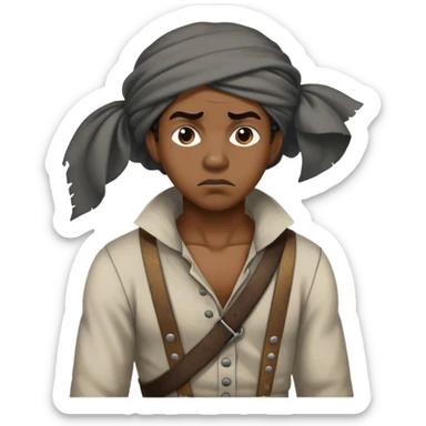 runaway slave realistic sticker