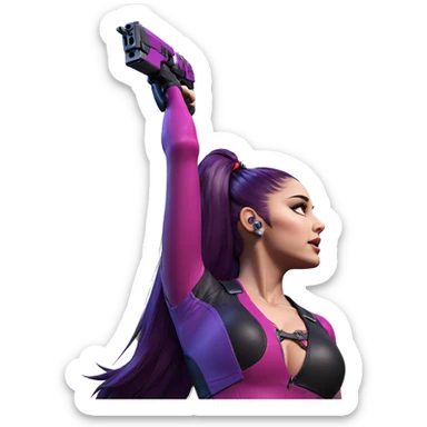 widowmaker portrait with weapon sticker