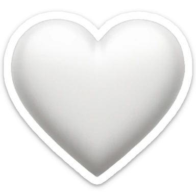 White heart sticker