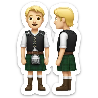 Blonde-scottish-man-with-kilt sticker