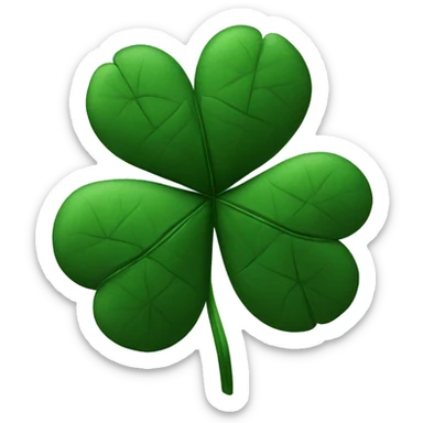 black five leaf clover sticker