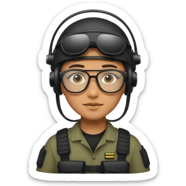 swat with tech glasses sticker