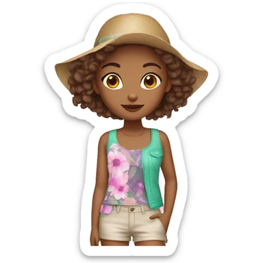 summer fashion girl sticker