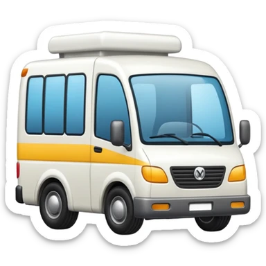 quiero un emoji de un camion en tonos blancos sticker