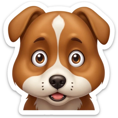 a shocked dog sticker