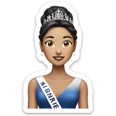 Miss universe with asian skin sticker