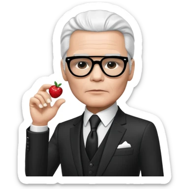 Karl largerfeld bidding at auction sticker