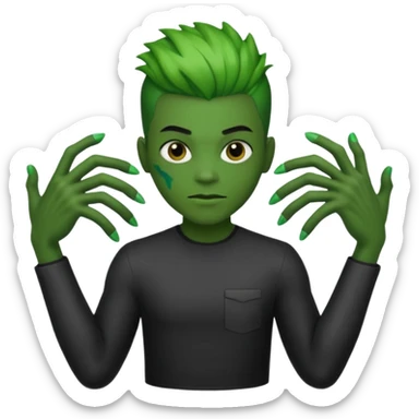 black mutant hairdresser sticker