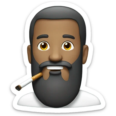 Man beard smoking  sticker