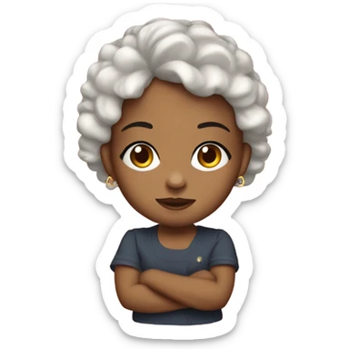 Bebé nena con rulos sticker