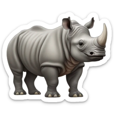 indian rhinoceros sticker