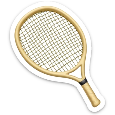 Cream raquetball with raquet sticker