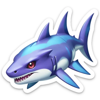 Shiny Dark Sharpedo-Haunter-Nidorino-fusion-hybrid full body sticker