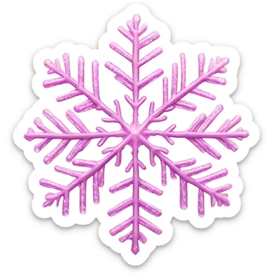 Pink snowflake sticker
