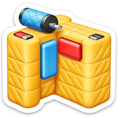 quilted battery emoji sticker