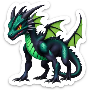 Salandit-Noibat-Noivern-Nargacuga-Dragon-Hybrid (Full body) sticker