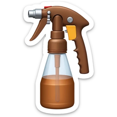 spray bottle brown colored sticker