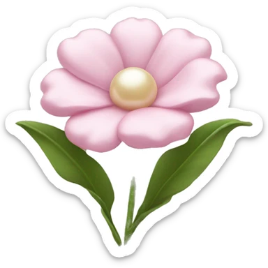 Pearl light pink flower sticker