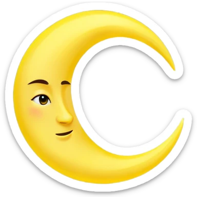 The crescent moon sticker