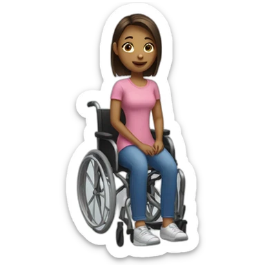 Girl without legs in a wheelchair sticker