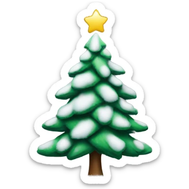 Christmas tree with snow sticker