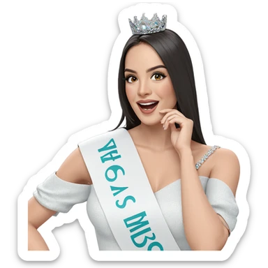 smiling girl in elegant dress sticker