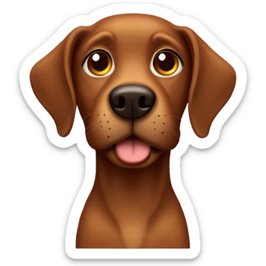 brown dog sticker