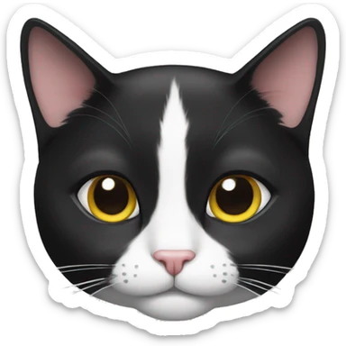 tuxedo cat staring at you sticker