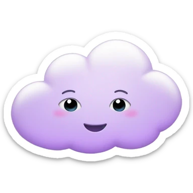 dream cloud with a light Purple Heart in it  sticker