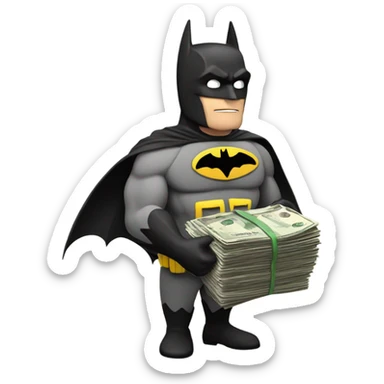 Batman offering money  sticker