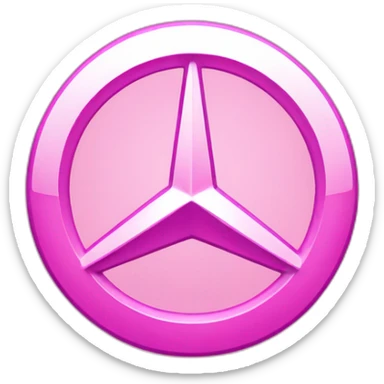 Mercedes logo pink sticker