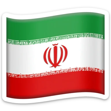 Iranian flag with lion sticker