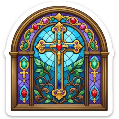 Bible stained glass sticker
