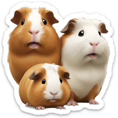three guinea pigs sticker