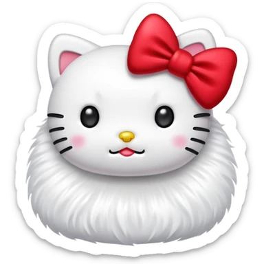 Fait un emoji comme hello kitty à la perfection en dessin normal sans 3d sticker