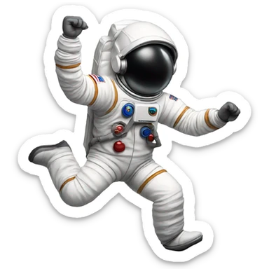 Dancing astronaut sticker