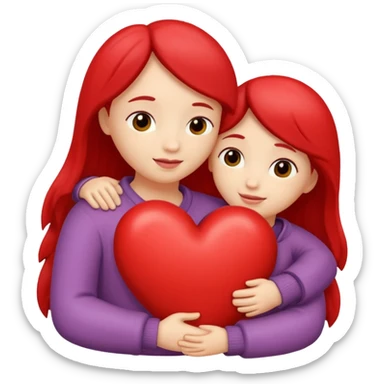 heart hug sticker